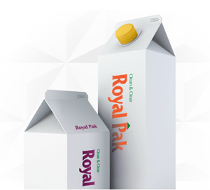 Liquid packaging container (milk carton)